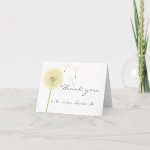 Carte de remerciements jaune Dandelion