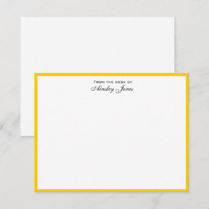 Carte De Remerciements Jaune et blanc joyeux plat personnalisé