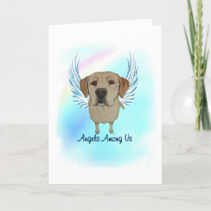 Carte De Remerciements Jaune Labrador Retriever Angel Chien animal de com