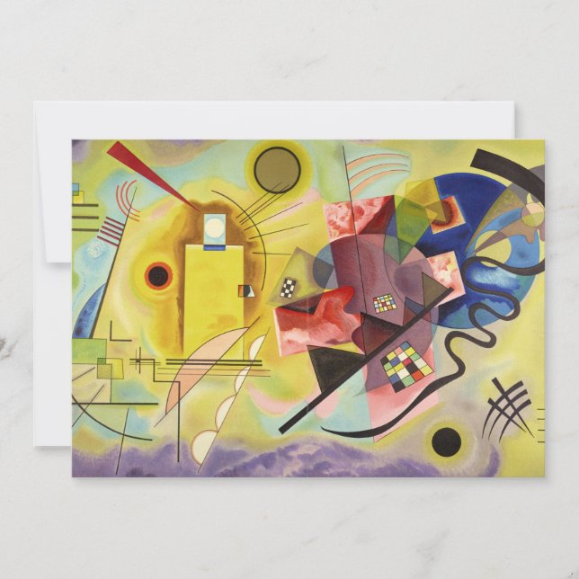 Carte De Remerciements Jaune-Rouge-Bleu par Wassily Kandinsky (Devant)