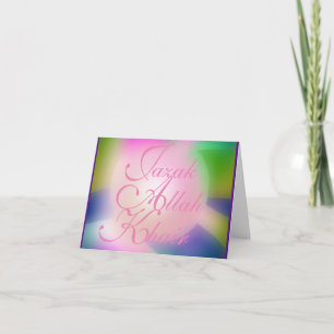 Carte De Remerciements Jazak-Allah-Khair Islamic