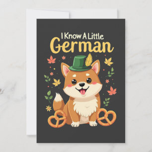 Carte De Remerciements Je connais un peu allemand Octoberfest Pretzel