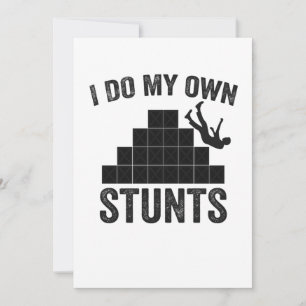 Carte De Remerciements Je fais mes propres Stunts Funny Crate Challenge C