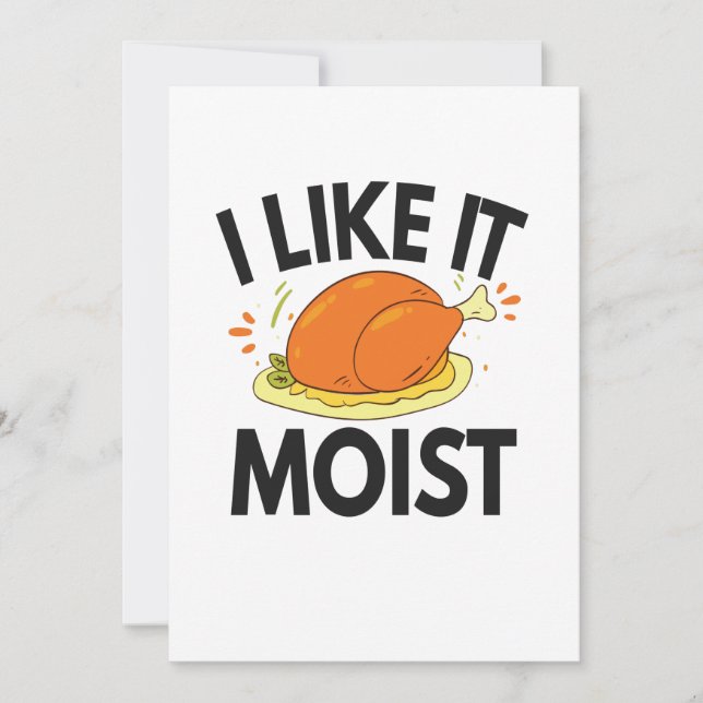 Carte De Remerciements Je l'aime Moist Funny Thanksgiving poulet grillé (Devant)