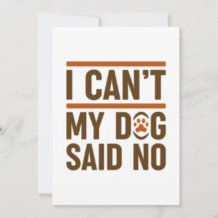 Carte De Remerciements Je ne peux pas dire non à mon chien