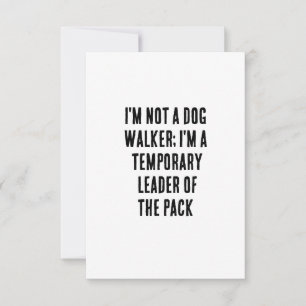 Carte De Remerciements Je ne suis pas un marcheur de chiens ; je suis un 