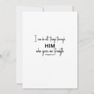 Carte De Remerciements Je peux faire tout par Lui ....