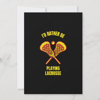 Carte De Remerciements Je préférerais jouer au lacrosse drôle sports pl
