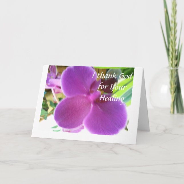 Carte De Remerciements Je remercie Dieu pour votre guérison. (Devant)
