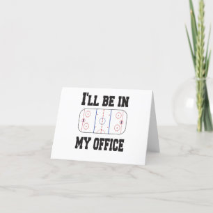 Carte De Remerciements Je serai dans mon bureau de hockey