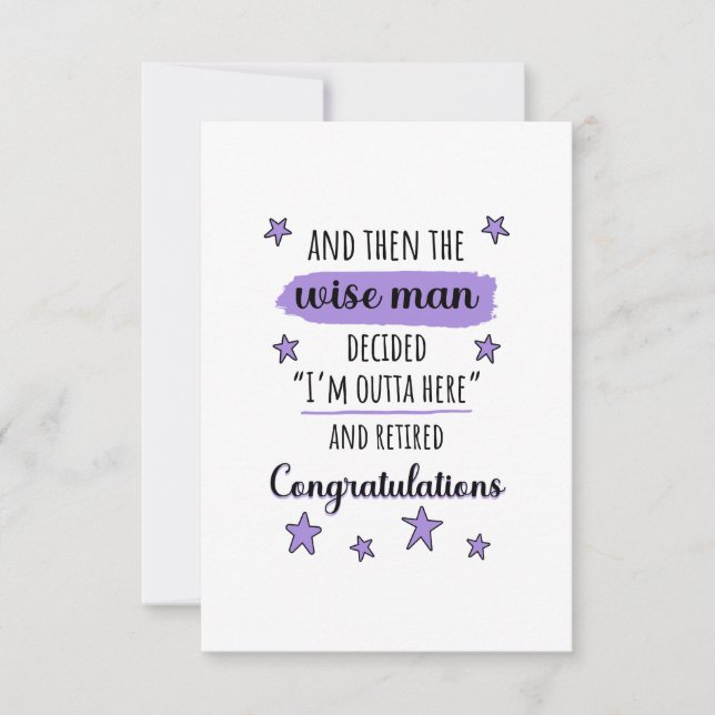 Carte De Remerciements Je suis dehors ici" Drôle retraite (Devant)