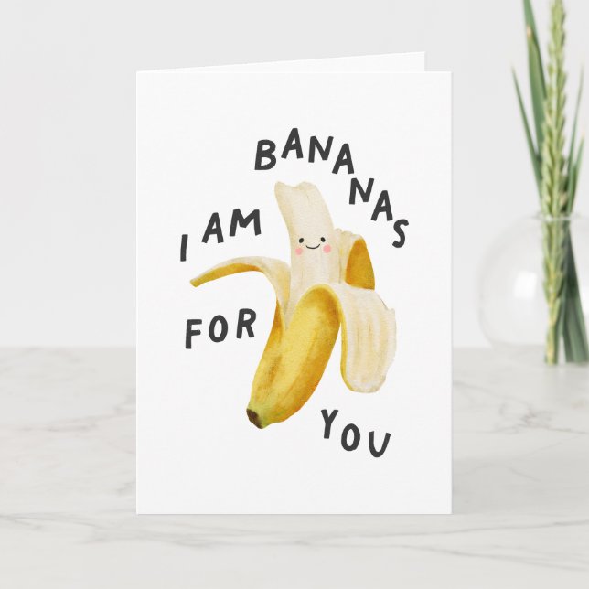 Carte De Remerciements Je Suis Des Bananes Pour Vous (Devant)