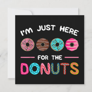 Carte De Remerciements Je suis juste ici pour la douceur Doughnut Donuts