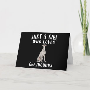 Carte De Remerciements Je Suis Juste Une Fille Qui Aime Greyhounds Cadeau
