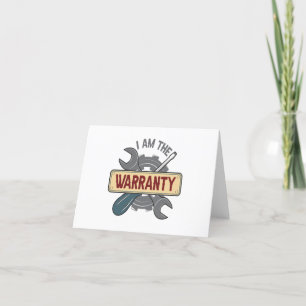 Carte De Remerciements Je suis la garantie Funny Auto Mécanique Handyman