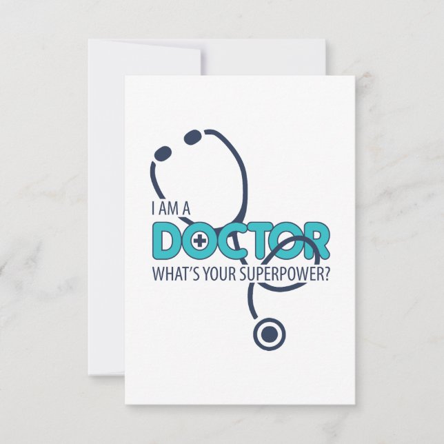 Carte De Remerciements Je suis médecin (Devant)