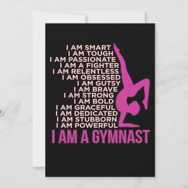 Carte De Remerciements Je Suis Un Gymnaste Gymnastique Gymnastique Gymnas (Devant)