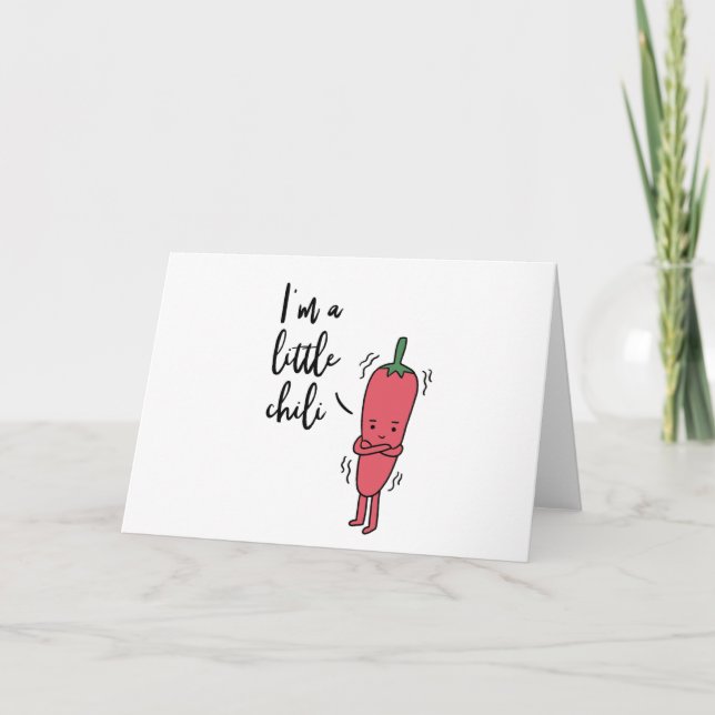 Carte De Remerciements Je suis un petit piment (Devant)