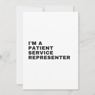 CARTE DE REMERCIEMENTS JE SUIS UN REPRÉSENTANT DU SERVICE AUX PATIENTS
