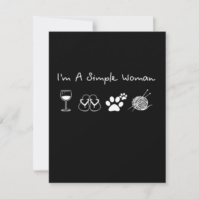 Carte De Remerciements Je suis une fille simple| Crochet Lover (Devant)