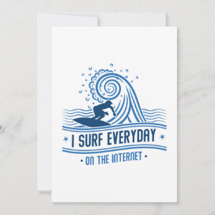 Carte De Remerciements Je surfe tous les jours sur Internet