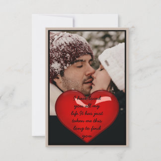 Carte De Remerciements Je T'Ai Aimé Toute Ma Vie Saint Valentin