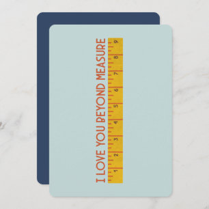 Carte De Remerciements Je T'Aime Au-Delà De La Mesure