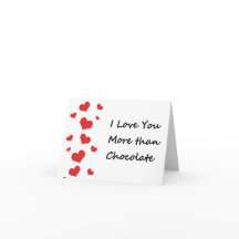 Je t'aime plus que le chocolat Valentine