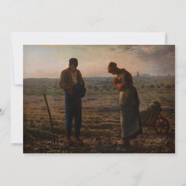 Carte De Remerciements Jean-François Millet - L'Angelus (Devant)