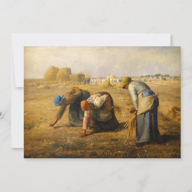 Carte De Remerciements Jean-François Millet - Les Gleaners (Devant)