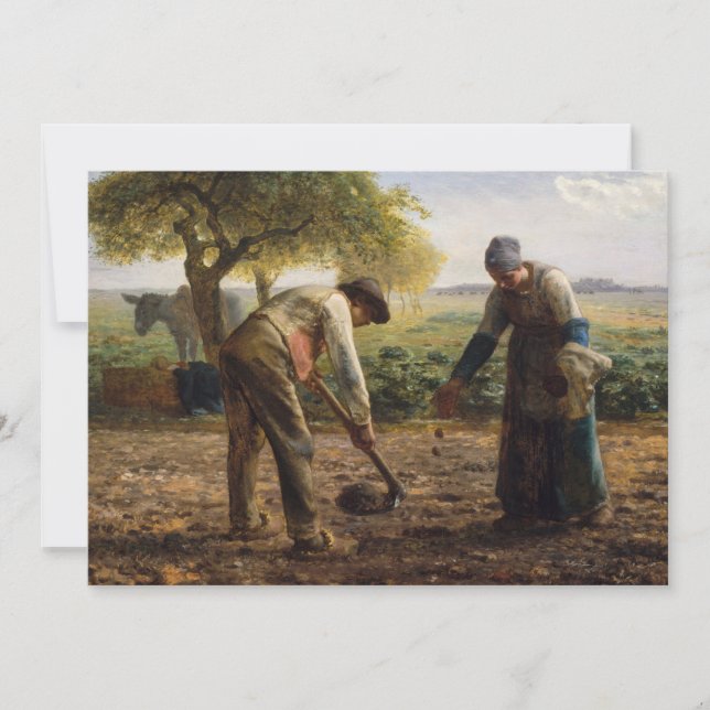 Carte De Remerciements Jean-François Millet - Planteurs de pommes de terr (Devant)
