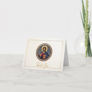 Carte De Remerciements Jésus-Christ Seigneur de tous Funérailles Orthodox