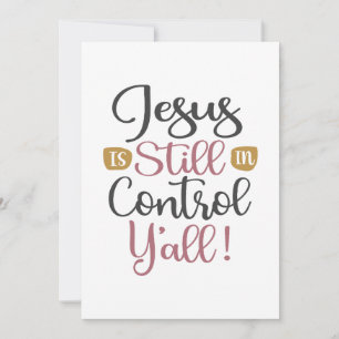 Carte De Remerciements Jésus est toujours en contrôle Y'all - chrétien