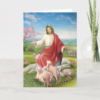 Carte De Remerciements Jésus le berger