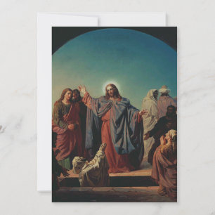 Carte De Remerciements Jésus réveille Lazare par Robert Wilhelm Ekman