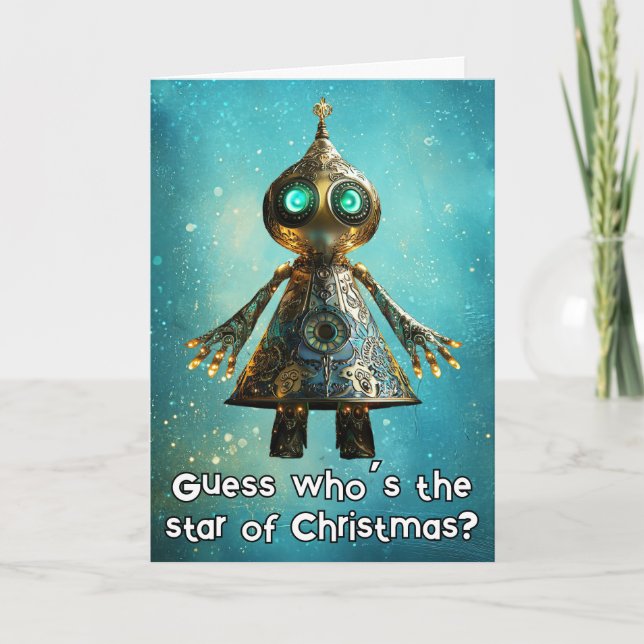 Carte De Remerciements *~* Jeu lunatique amusant Noël magique 13 AP97 (Devant)