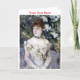 Carte De Remerciements Jeune fille dans une blague par Berthe Morisot