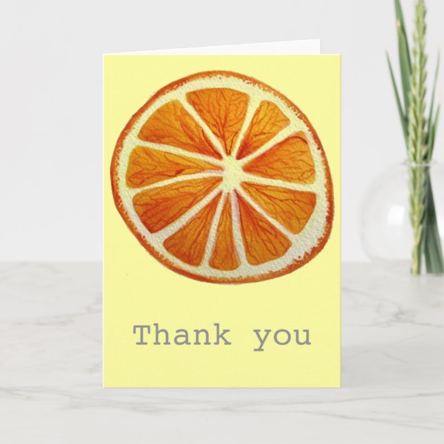 Carte De Remerciements Jicy Orange (Devant)