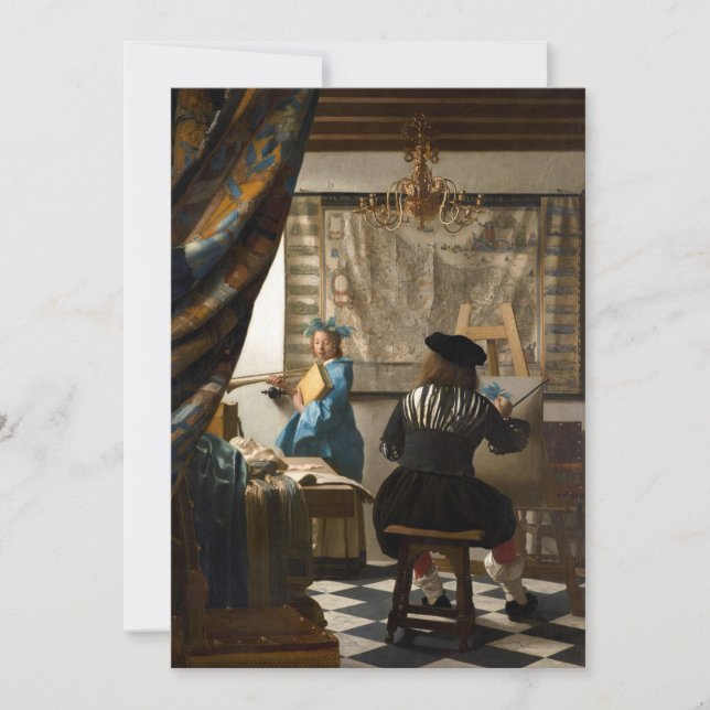 Carte De Remerciements Johannes Vermeer - L'Allégorie de la Peinture (Devant)