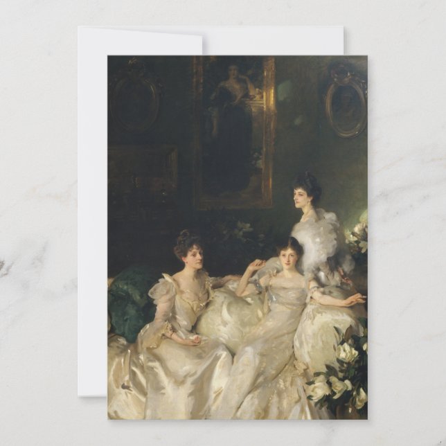 Carte De Remerciements John Singer Sargent - Les Soeurs Wyndham (Devant)