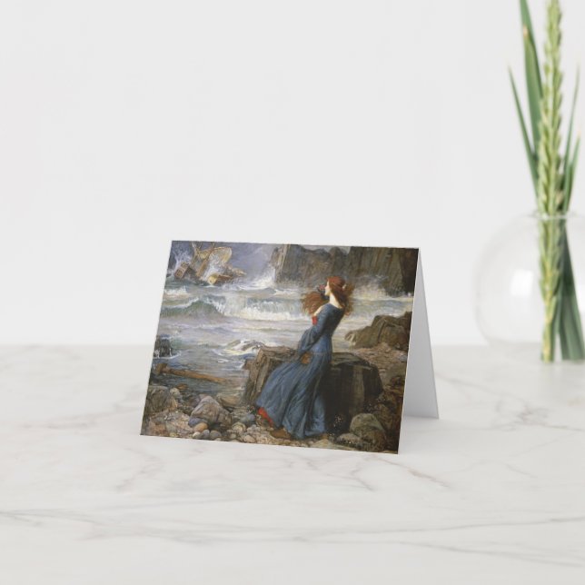Carte De Remerciements John William Waterhouse - Miranda - La Tempête (Devant)