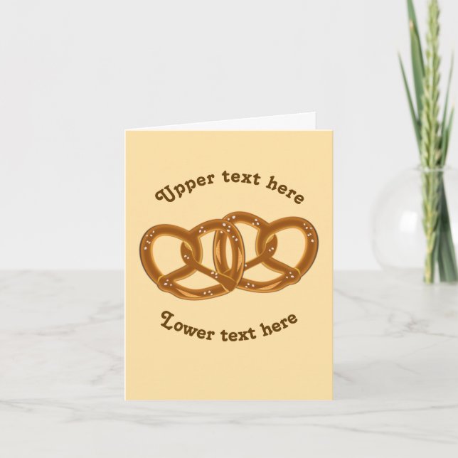 Carte De Remerciements Joignez Pretzels avec votre texte - thème pain fac (Devant)