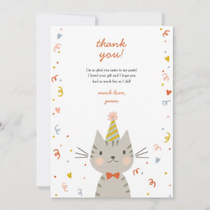 Carte De Remerciements Joli Chat
