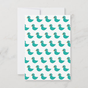 Carte De Remerciements Joli oiseau bleu