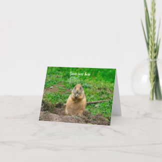 Carte De Remerciements Joli petit chien de prairie à queue noire