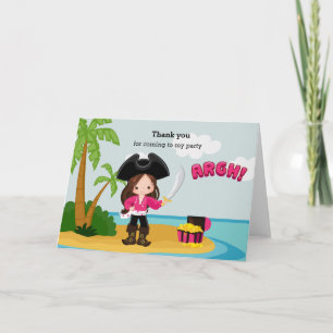 Carte De Remerciements Joli Pirate