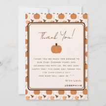 Jolie Baby Shower Automne Citrouille Mixte