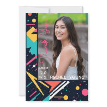 Jolie couleur 80s Retro brillant Graduation