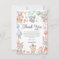 Jolie fête d'anniversaire des animaux de bois colo