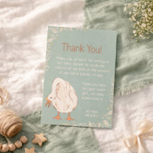 Jolie Fête de Naissance Bohème Minimaliste Caneton